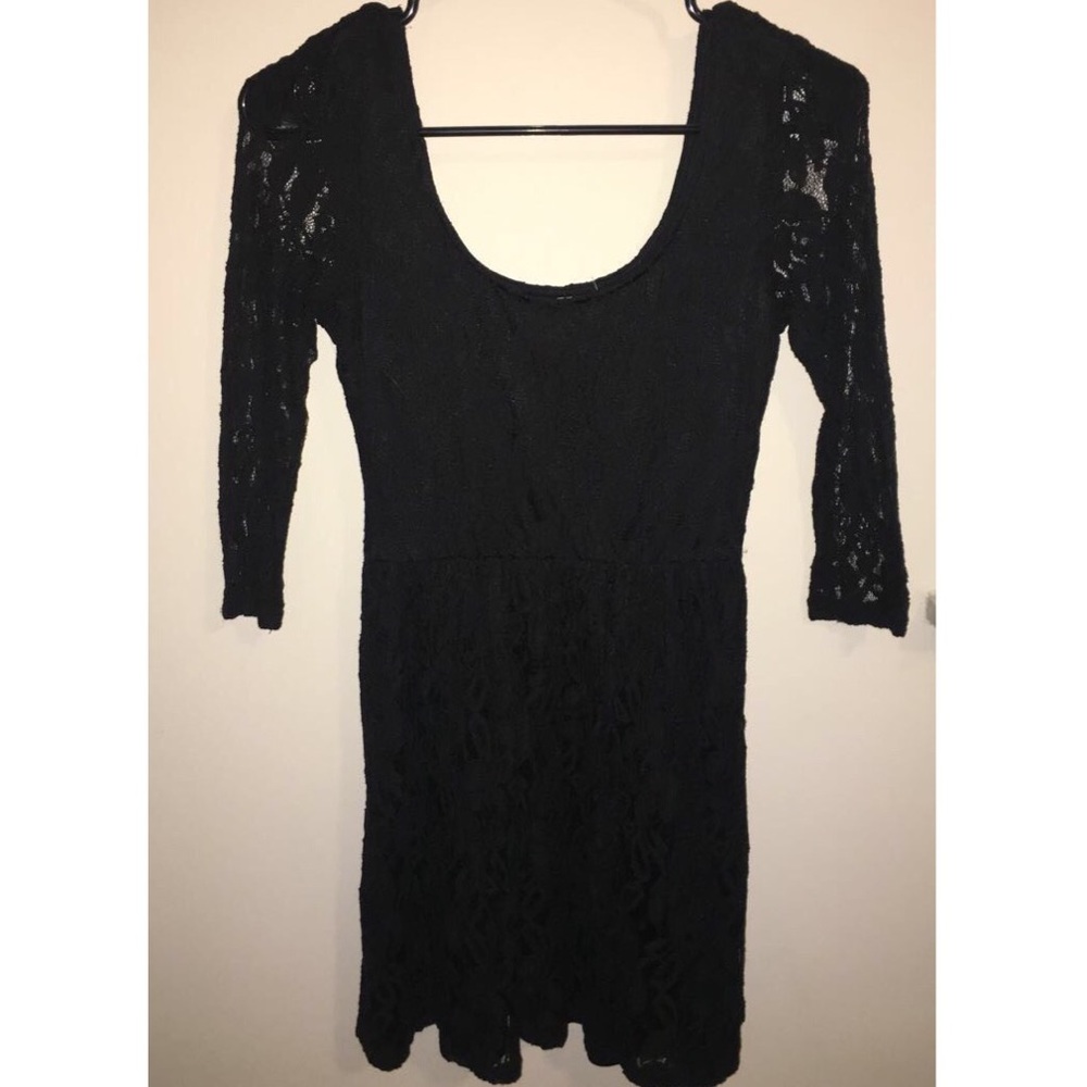 Floral, Quarter-Sleeve Dress